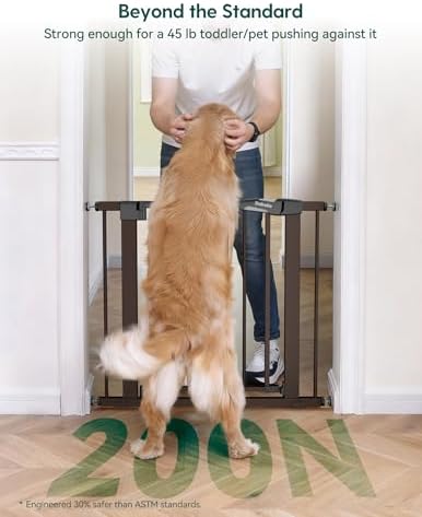 Babelio 26-40" Pressure Mounted Baby Gate for Stairs, PressGuard Dog Gate - Image 2