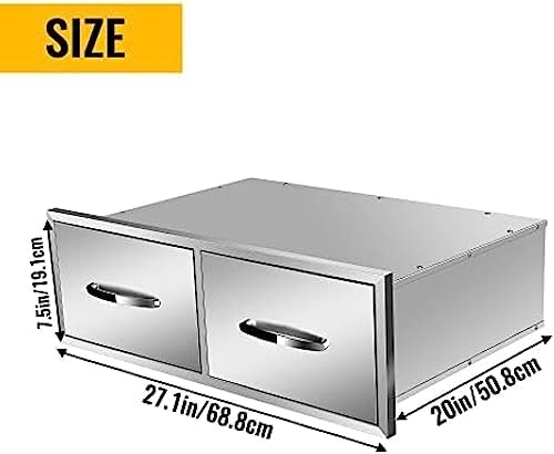 Stainless Steel Outdoor Kitchen Drawers - 3-Drawer BBQ Drawer, Built-in, Flush Mount - 30Wx20Dx10H - Image 2
