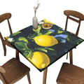 Tablecloth Wipeable, Lemon Grove Pattern Printed on Fade Resistant Fitted Table Cover, Perfect for Breakfasts Tea Gatherings, Fit for 32" x 32" Square Tables by JRBSZMI2