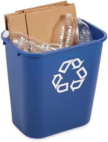 Rubbermaid Commercial Products Wastebasket, Blue Recycle, 7-Gallon - Image 4