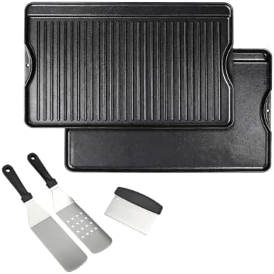 16" x 24" Reversible Cast Iron Griddle for Camp Chef, Smooth & Ribbed Sides by BBQFuture