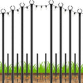LETIANPAI 8 Pack String Light Poles,10 FT Metal Poles with Fork for Outdoor String Lights,Outdoor Light Poles with Fork,Poles/Post/Stand for Outside by LETIANPAI