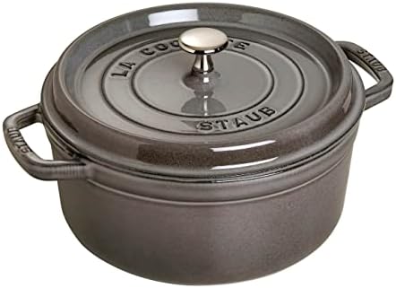 Staub Round Cocotte - 4Qt - Graphite Grey by Unknown