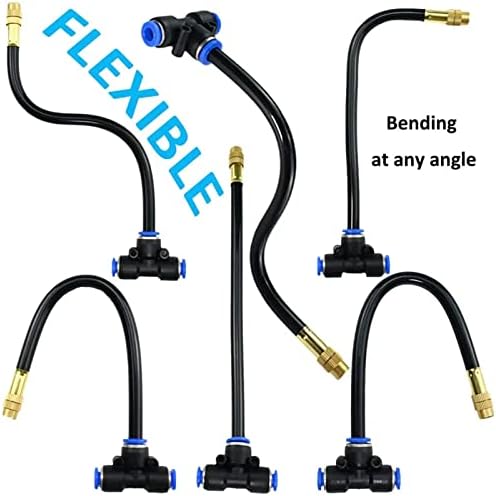 Outdoor Misting Cooling System Kit with Flexible Adjustable Nozzles & Flexible Misting Line & Filter, Patio Misters Mister System Drip Irrigation System for Outside Patio(Size:5m Tube+ 5 nozzles,) - Image 4