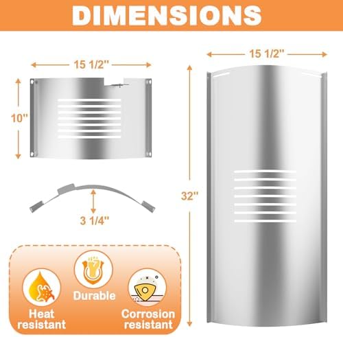 Flame Broiler Slide Cover & Bottom Kit for Pit Boss 1100 Parts Pit Boss 1100PS1-5, 1100PS1-4, PB1100PS1-W007, PB1100PS1-005,Replacement Parts for Pit Boss Pro Series 1100 Pellet Grills,Stainless Steel - Image 4