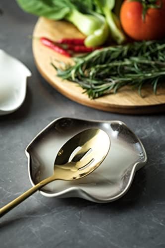 Miamolo Spoon Rest for Stove Top Cute Coffee Spoon Holder with Ruffled Edge - Image 3