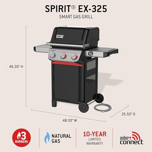 Weber Spirit® EX‑325 Smart Gas Grill for Outdoor Cooking, Natural Gas Grill - Image 4