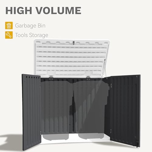 DWVO Outdoor Weather-Resistant Horizontal Storage Shed, 35 Cu Ft Capacity - Image 3