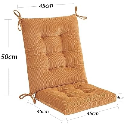 Outdoor Patio Cushion, Rocking Chair Cushion, Tufted Pads, Set of Upper and Lower with Ties Pack of 2 (2 Sets) - Back 20"×17", Seat 17"×17" (Khaki) - Image 5