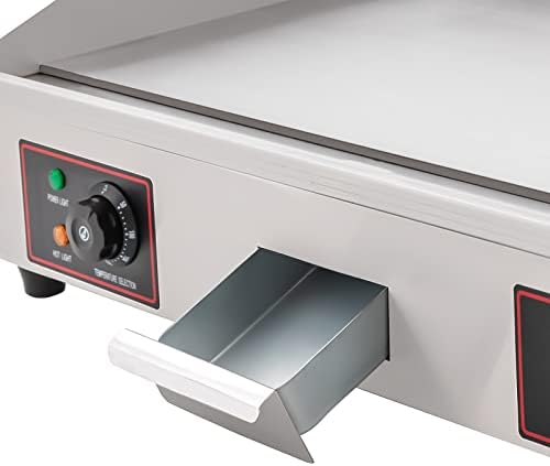30-Inch Electric Grill Commercial Electric Grill Nonstick Electric Grill Plate Teppanyaki Flat Top Grill Stainless Steel Adjustable Temperature Control 122°F-572°F 3000 W - Image 7