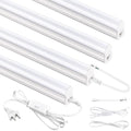 4FT T5 PRO LED Shop Lights, 2800LM 6500K Bright White LED Integrated Fixture, 20W Linkable Garage Light, Ceiling and Cabinet Light with ON/Off Switch, Workshop, Basement, 4 Pack by YULINKCOLighting