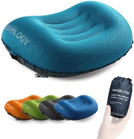 TREKOLOGY Aluft 2.0 Small Inflatable Camping Pillow for Backpacking, Travel by TREKOLOGY
