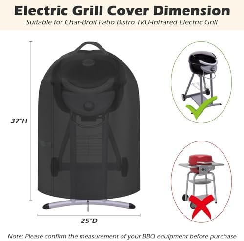 25" Grill Cover for Charbroil Patio Bistro TRU Infrared Electric - Image 2