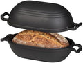 Cast Iron Loaf Pan with Lid-Bread Baking Pan for Sourdough,Pre-Seasoned Dutch Oven, 11 X 7 Inch Loaf Pans for Homemade,Heavy Duty with Even Heating by FRRLY