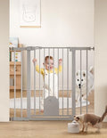Babelio 36" Tall Baby Gate with Adjustable Cat Door, CatPrivilege I, 29-43" by BABELIO