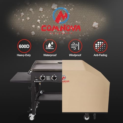 Comnova Griddle Cover for Blackstone 36 Inch Griddle Without Hood - 600D Flat Top Griddle Cover for Blackstone 36" Griddle Without Hood, Outdoor Cover Heavy Duty Waterproof for Blackstone 36" Griddle - Image 3