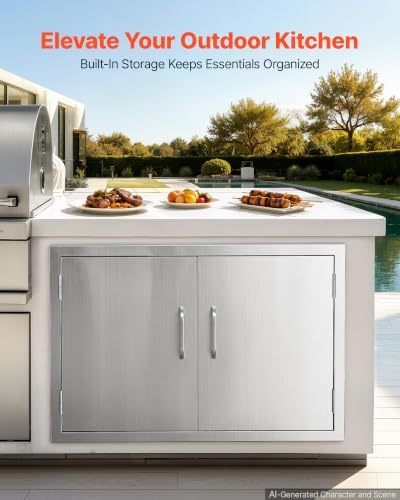 VEVOR Outdoor Kitchen Drawers, 30"W x 20"H x 20"D, Cabinet/Trash/Door/Combo - Image 2