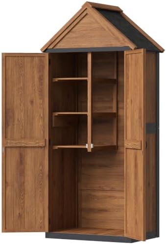 Aoxun Solid Wood Outdoor Cabinet 2.3'x1.3' with Asphalt Roof & Floor by Aoxun