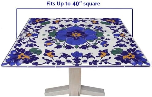 Restaurant Tablecloth, Mexican Talavera Pattern Printed on Washable Cover for Outdoor Table, Perfect for Meals Coffee Guest Dinners, Fit for 40" x 40" Square Tables - Image 5