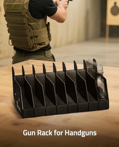 CVLIFE Pistol Rack for Gun Safe Handgun Rack Pistol Holder 8 Slots - Image 6