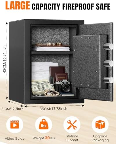  2026 Fireproof Safes for Home| 1700°F 35-Min Protection - Image 4