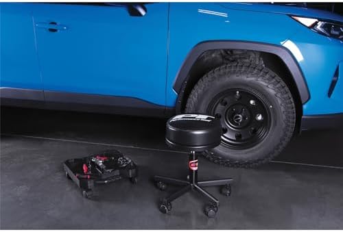 Performance Tool W85033 Pneumatic Rolling Shop Stool with Wheels - Image 2