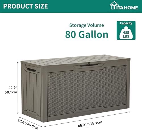 YITAHOME 80 Gallon Outdoor Storage Box - Image 6