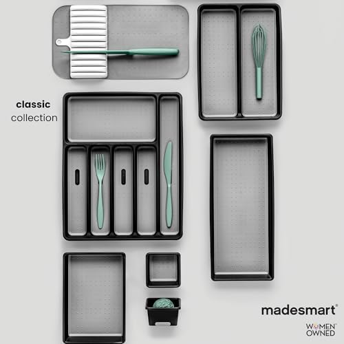 madesmart Classic Utensil Tray, White, 3 Compartment (Pack of 6) - Image 6