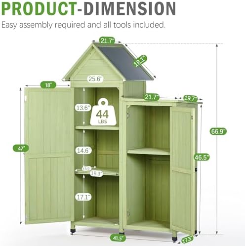Wooden Outdoor Storage Cabinet Set - Image 2