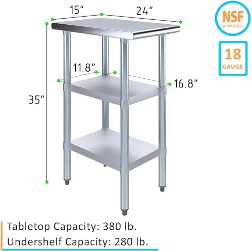 Stainless Steel Work Table with Second Undershelf (30x12) - Image 3