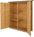 Outvita Outdoor Storage Cabinet with Waterproof Roof for Yard, Natural by Outvita