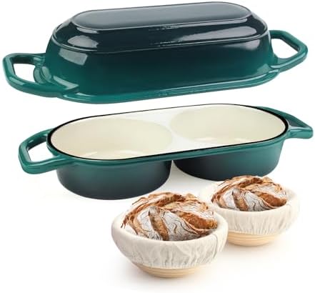 YONILL Mini Double Dutch Oven with Lid for Sourdough Bread Baking by YONILL