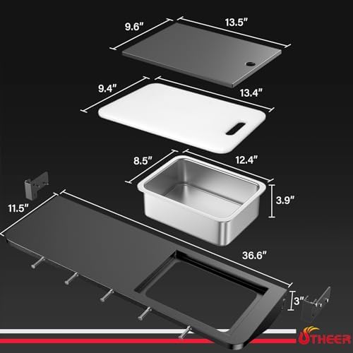 Utheer Folding Front Shelf for Traeger Pro 34, Century 885, Texas Elite 34 - Image 2