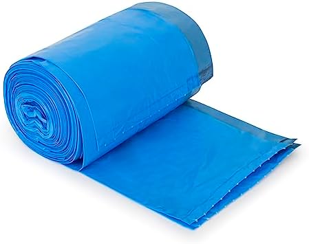 Plasticplace Custom Fit Trash Bags, Compatible with simplehuman Code K (100 Count) Tinted Blue Drawstring Garbage Liners 10 Gallon / 38 Liters, 24" x 28" - Image 3