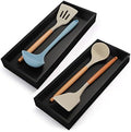 Lixple Bamboo Kitchen Drawer Organizer, 2 Pack, 15" x 6" x 2", Black by Lixple