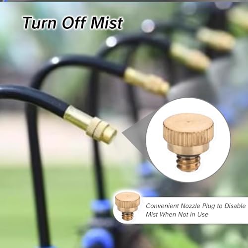 BRBASAP 20Pcs Mister Nozzles Plugs for Outdoor Cooling System Replacement Parts for High Pressure Misting Tips 10/24 Screw Brass Thread Misting Nozzle Plug Patio Misters Accessories - Image 3
