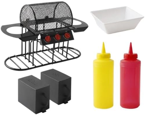 BBQ Grill Shelf, Outdoor Grill Accessories Shelf, Black Grilling Rack for Camping, Outdoor Kitchen and Barbecue Essentials by Fopytu