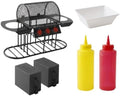 BBQ Grill Shelf, Outdoor Grill Accessories Shelf, Black Grilling Rack for Camping, Outdoor Kitchen and Barbecue Essentials by Fopytu