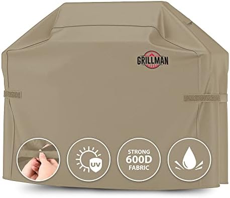 Grillman Waterproof BBQ Grill Cover for Outdoor Grills, 60 Inch, Tan by Grillman