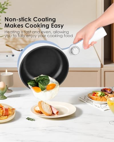 Audecook Electric Hot Pot Portable Nonstick Ramen Cooker Adjustable Power - Image 6