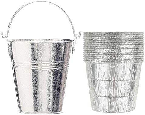 Drip Grease Bucket & 15-Pack Liners for Traeger 20/22/34, Pit Boss, etc Pellets Smoke (Silver 15) by ProfessionalGrillpartsLiving
