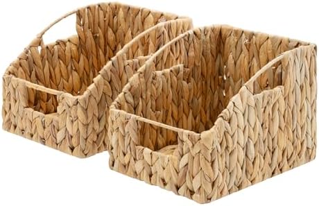 GRANNY SAYS Wicker Baskets for Organizing, Water Hyacinth Storage Baskets by GRANNYSAYS