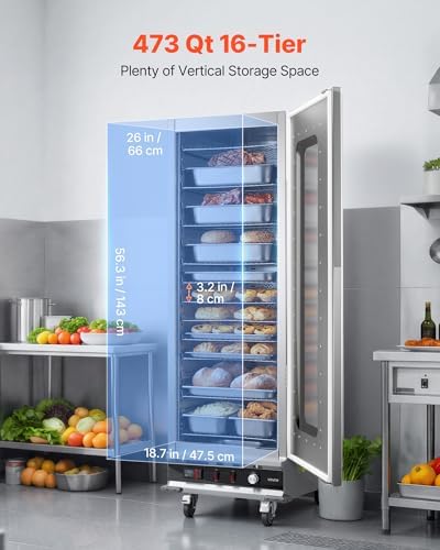 VEVOR Commercial Electric Food Warmer 16-Tier Transparent Single-Door - Image 2