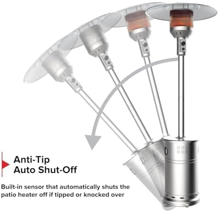 Nexgrill Sundara 92" Stainless Steel Propane Patio Heater with 48,000 BTUs - Image 5