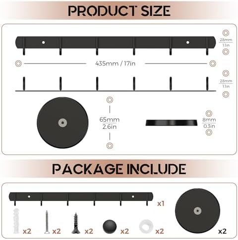 Magnetic Utensil Holder For Fridge, Heavy Duty Magnetic Coat Rack For Metal Door, Magnetic BBQ Tool Rack, Strong Magnet Bar With 6 Hooks Storage Hanger Hanging Kitchen Utensil, Coat, Towel, Grill Tool - Image 6
