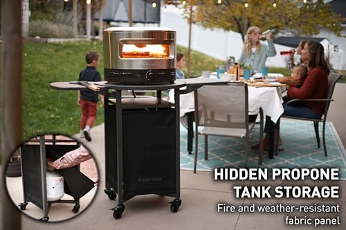 Solo Stove Pizza Oven Cart for Outdoor Pi Pizza Ovens | Portable Pizza Oven Table, Compatible with the entire Pi family, Locking Wheels, Foldable Shelves, Steel, Height: 35.75 in, Weight: 43 lbs - Image 3