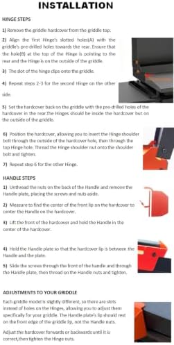 Upgraded Handle & Hinge Kit for Blackstone 36 inch Griddle Cover Lid Hinges - Image 3