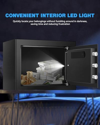 TOTOY 2.0 CuFt Steel Fireproof Safe Lock Box with Fire Proof Document Bag - Image 5