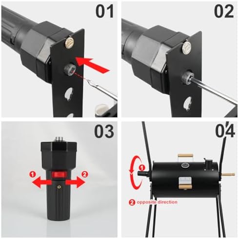 Portable Charcoal Grill & Smoker with Lid Thermometer, 2-in-1 Double-Sided BBQ Grill with Removable Grates, Heat Retention Body, for Camping, Patio & Backyard Parties, Serves 3–5 - Image 4