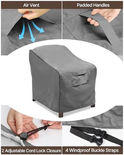 Vailge Patio Chair Covers & Outdoor Furniture Covers Heavy-Duty Waterproof - Image 4